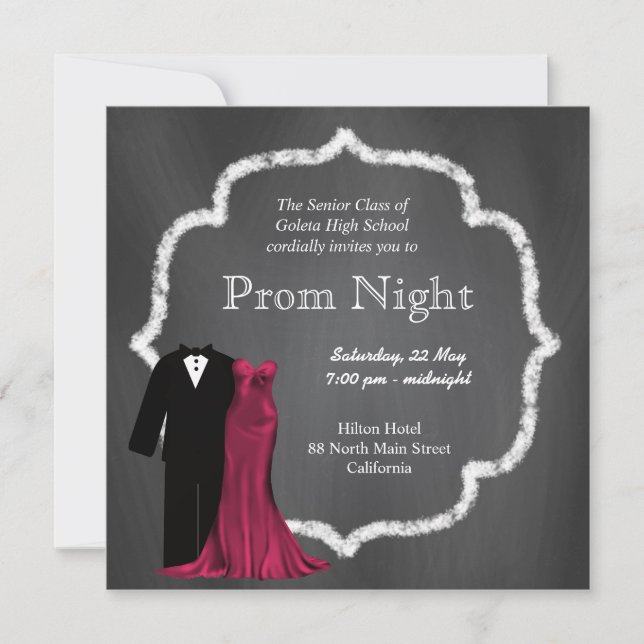 Chalkboard Prom Invitation (Front)