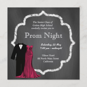 Chalkboard Prom Invitation
