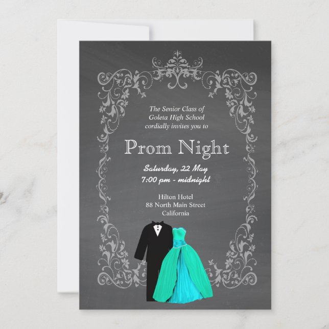 Chalkboard Prom Invitation (Front)