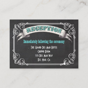 Chalkboard Reception Enclosure Card Insert