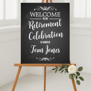Chalkboard Retirement Welcome Sign Custom: