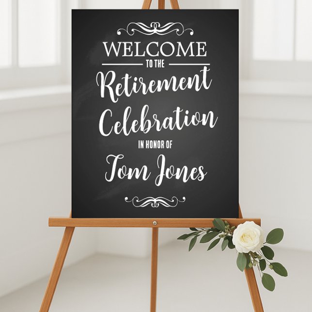 Chalkboard Retirement Welcome Sign Custom: (Creator Uploaded)