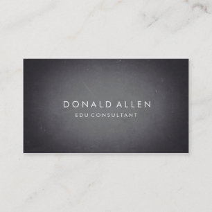 Chalkboard Retro Black Professional Educational Business Card