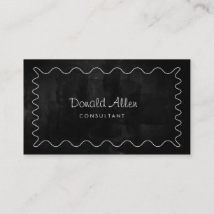 Chalkboard Retro Curves Professional Classic Business Card