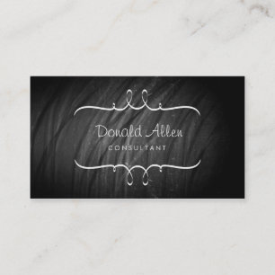 Chalkboard Retro Slate Professional Curved Business Card