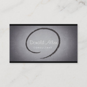 Chalkboard Retro Slate Professional Curves Business Card