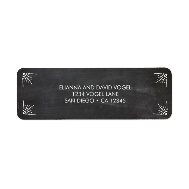 Chalkboard Return Address Label (Front)