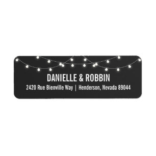 Chalkboard Return Address Labels with Lights