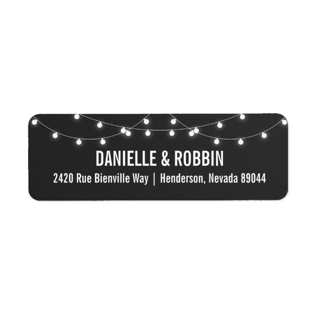 Chalkboard Return Address Labels with Lights (Front)