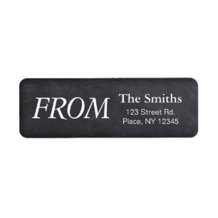 Chalkboard Return Label Return Address Label