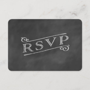 Chalkboard RSVP 2 Card