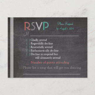 Chalkboard RSVP Card