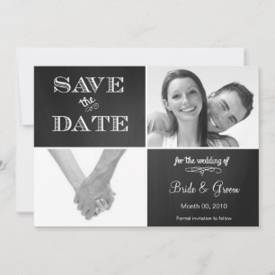 Chalkboard Save the Date Photo Announcement 5x7