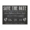 Chalkboard Save the Date Postcard