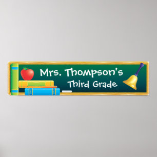 Chalkboard School Banner Poster