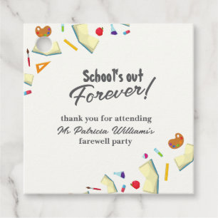 Chalkboard School Farewell Retired Teacher Party  Favour Tags