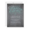 Chalkboard Script Blue Wedding Invitation