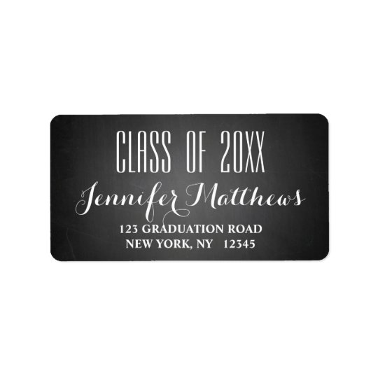 Chalkboard Script | Graduation Address Label