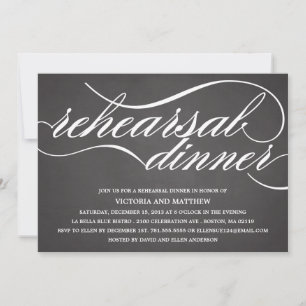 CHALKBOARD SCRIPT   REHEARSAL DINNER INVITE