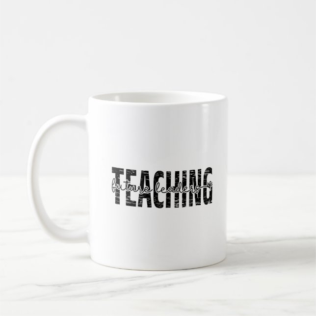 Chalkboard Script Teaching Quote Art Coffee Mug (Left)