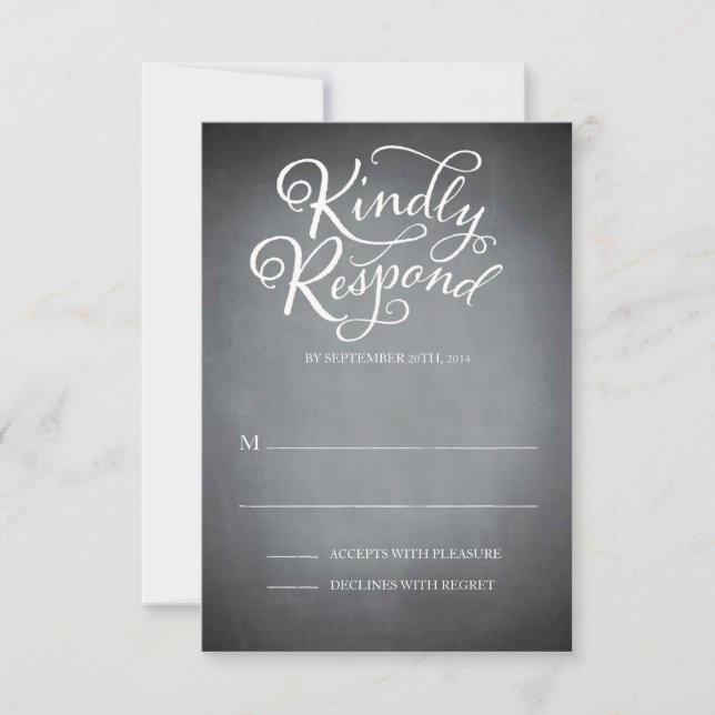 Chalkboard Script White Response (Front)