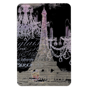 chalkboard scripts chandelier paris eiffel tower magnet