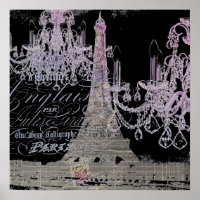 chalkboard scripts chandelier paris eiffel tower