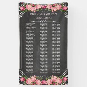 Chalkboard seating chart banner