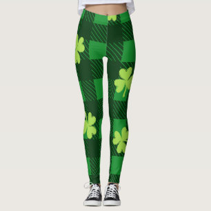  Chalkboard Shamrock St. Patrick's Day Leggings