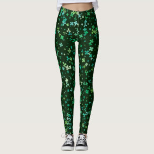  Chalkboard Shamrock St. Patrick's Day Leggings