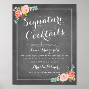 Chalkboard Signature Drink Menu Wedding Decor