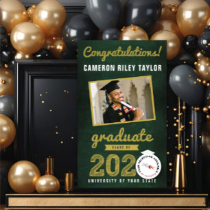Chalkboard Sketch 2024 Photo Graduation Party Banner
