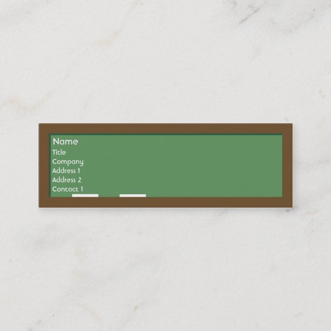 Chalkboard - Skinny Mini Business Card (Front)