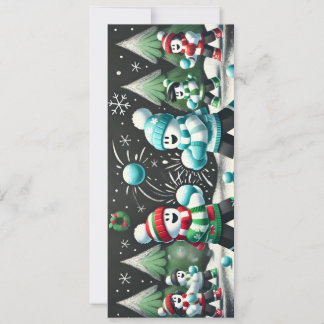 Chalkboard Snowball Fight Christmas Card For Boys