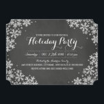 Chalkboard Snowflake Holiday Party Invitation<br><div class="desc">More modern Christmas party invitations in the Little Bayleigh Store!</div>