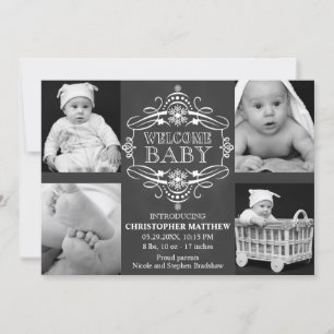 Chalkboard Snowflake Winter Multiple Photo Card