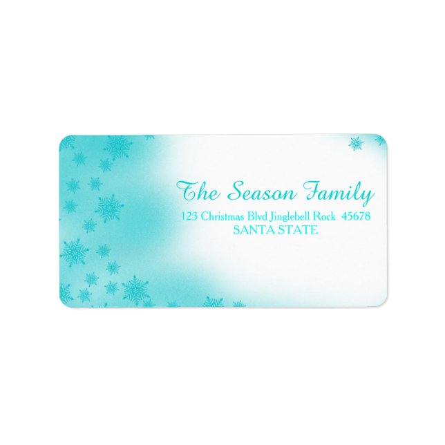 Chalkboard Snowflakes address label (Front)