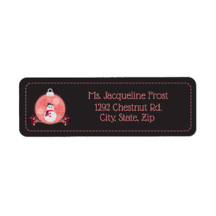 Chalkboard Snowman Return Address Label
