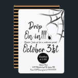 Chalkboard Spider Costume Halloween Birthday Invitation<br><div class="desc">Cool Party Invitations with illustrated chalkboard Spider Art</div>
