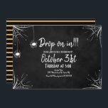 Chalkboard Spider Light Costume Halloween Birthday Invitation<br><div class="desc">Cool Party Invitations with illustrated Spiders</div>