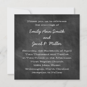Chalkboard Square Wedding Invitations