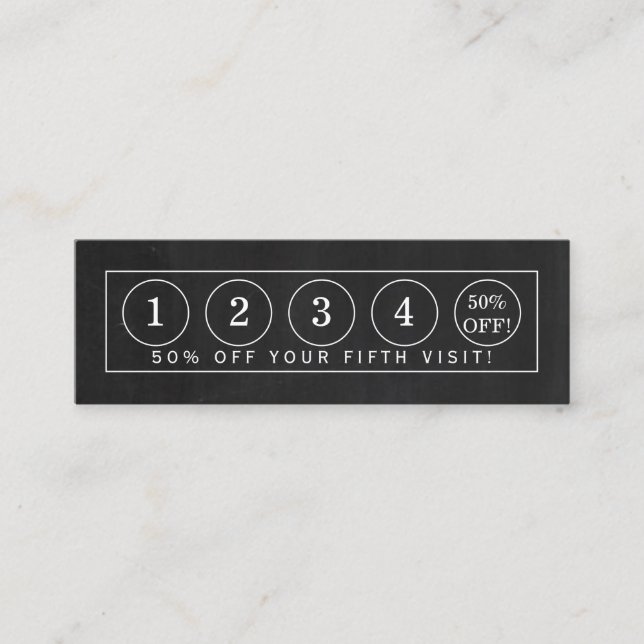 Chalkboard Strip - Loyalty Card (Front)