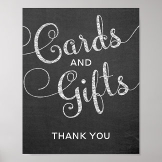 Chalkboard Style Cards and Gifts Wedding Sign
