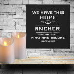 Chalkboard Style Hope As An Anchor Faux Canvas<br><div class="desc">Embrace the beauty of this canvas wall art in chalkboard style with the inspiring Bible verse from Hebrews 6:19, which says, "We have this hope as an anchor for the soul, firm and secure." This verse serves as a reminder of the unwavering hope and strength found in faith, providing comfort...</div>