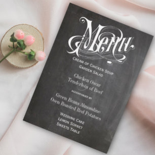 Chalkboard Style Menu