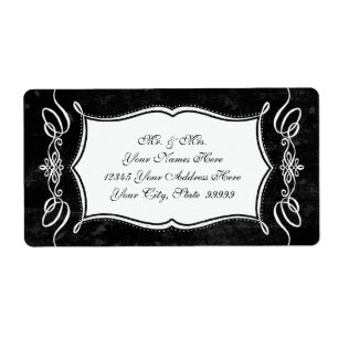 Chalkboard Style Rustic Swirl Matching Address