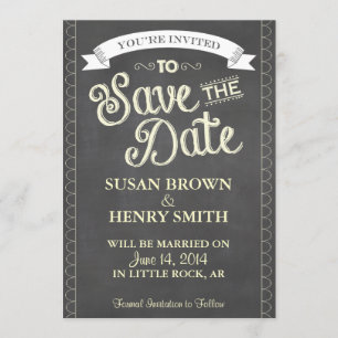 Chalkboard Style SAVE the DATE