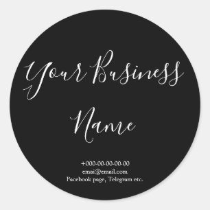 Chalkboard style stylish handmade  classic round sticker