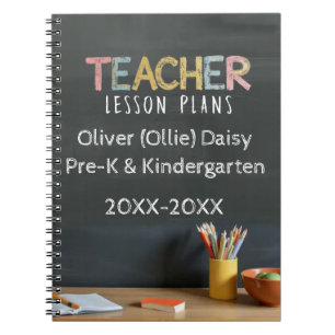 Chalkboard-Style Teacher Lesson Plan Notebook