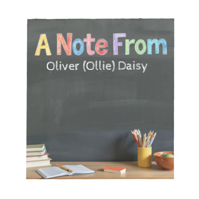 Chalkboard-Style Teacher Post-it Notes (Front)